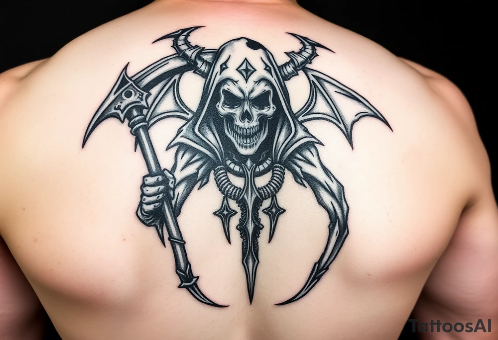Reaper 666 satan lillith tattoo idea