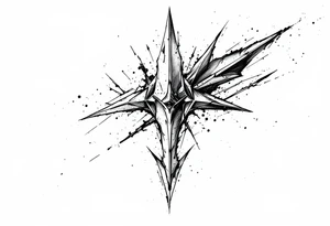 one arrow the look down tattoo idea