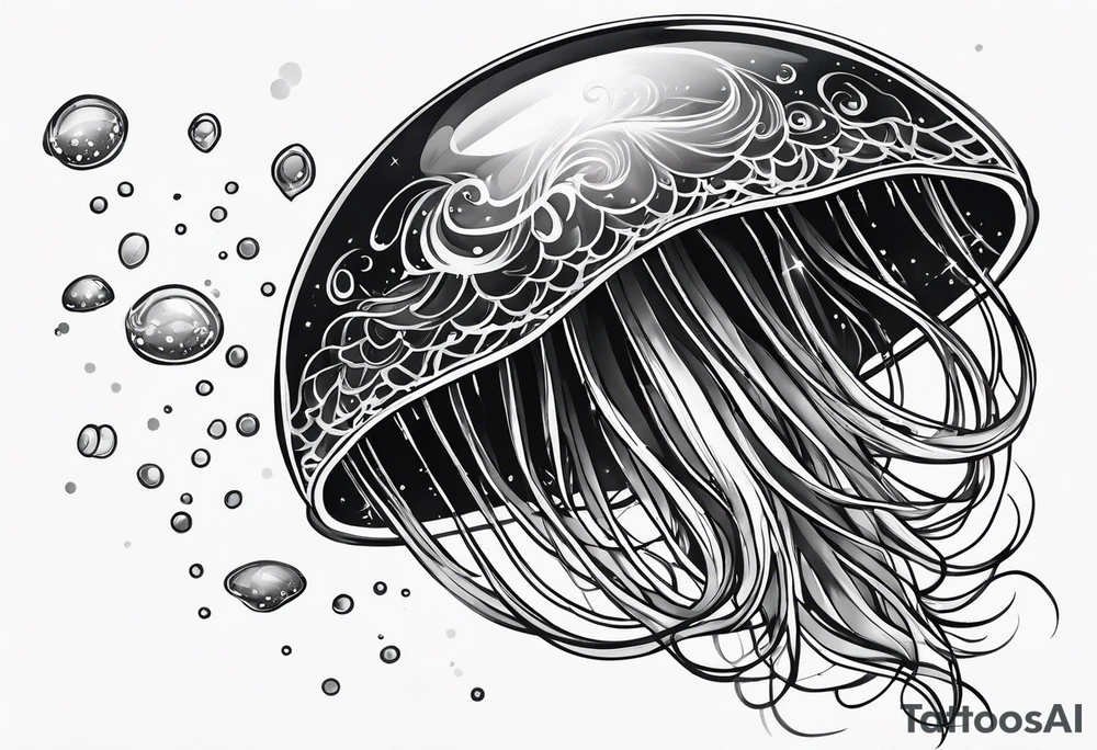Space jellyfish tattoo idea