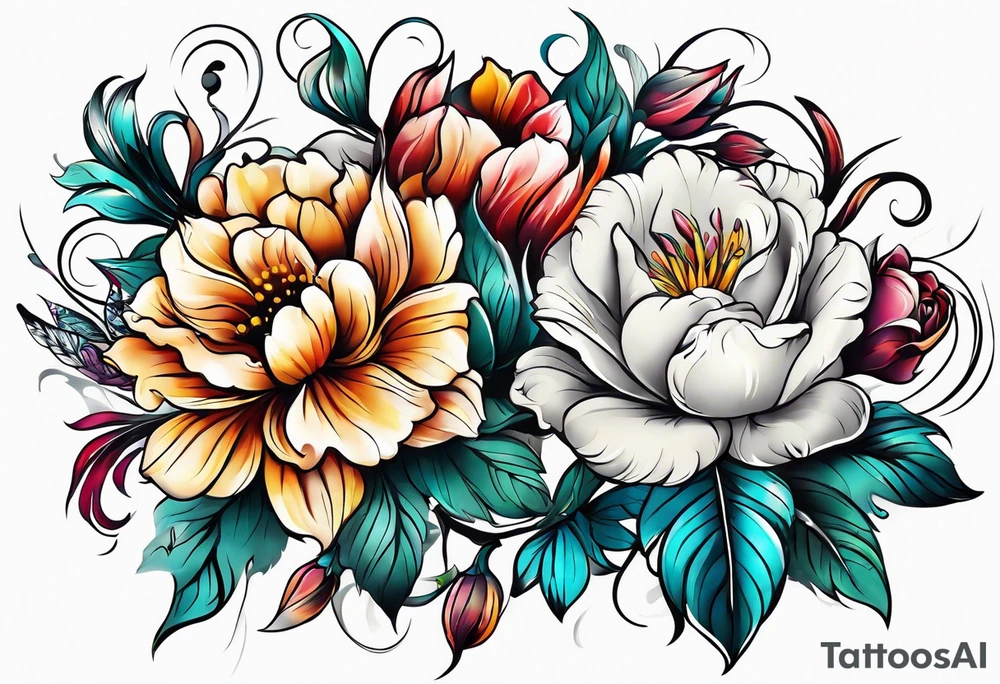Flowers tattoo tattoo idea