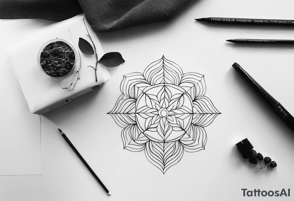A tattoo symbolizing interdependence, thinking outside the box, and trusting yourself and seeing your growth tattoo idea