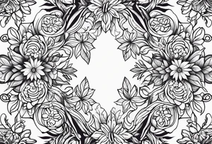 vines of flowers and leaves tattoo idea
