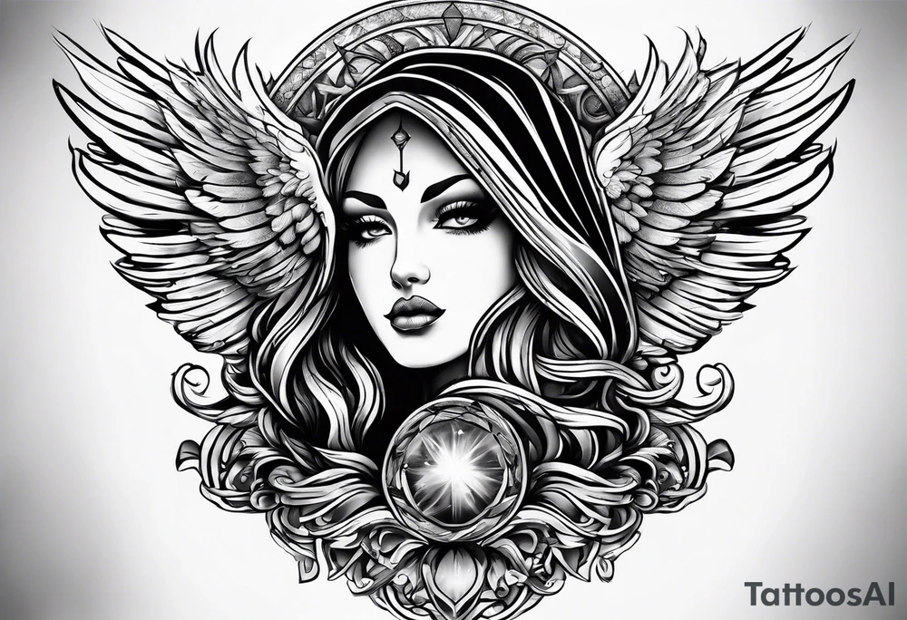 Stairway to heaven shoulder to elbow tattoo idea