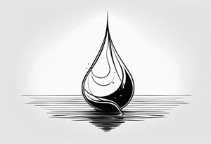 water drop falling into ocean tattoo idea