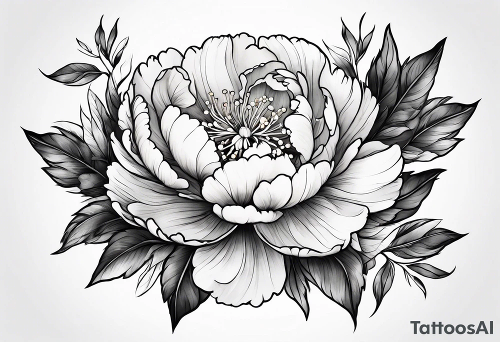 Peony tattoo idea