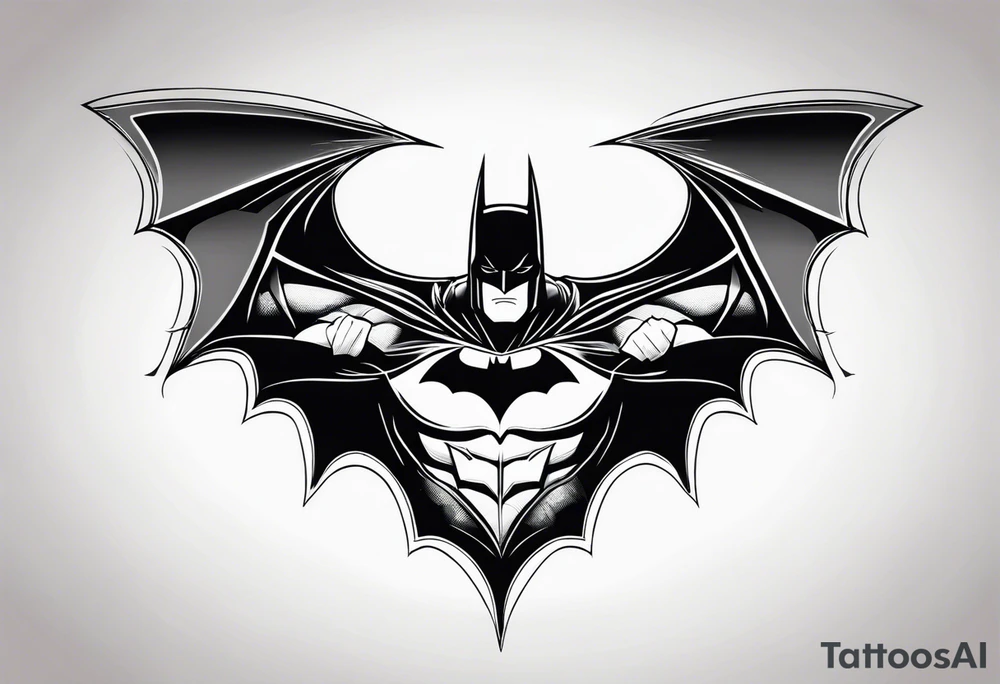 batman metal tattoo idea