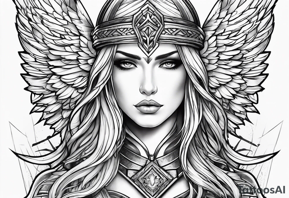 Angel warrior tattoo idea