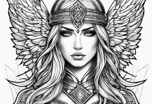 Angel warrior tattoo idea