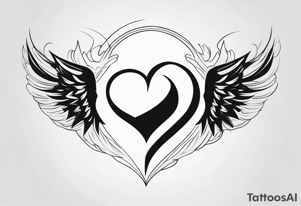 angel devil heart/wings tattoo idea