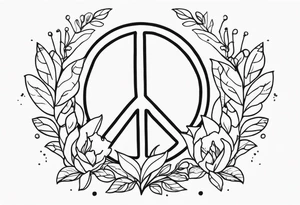 Something that means peace and love for mental health battle tattoo idea