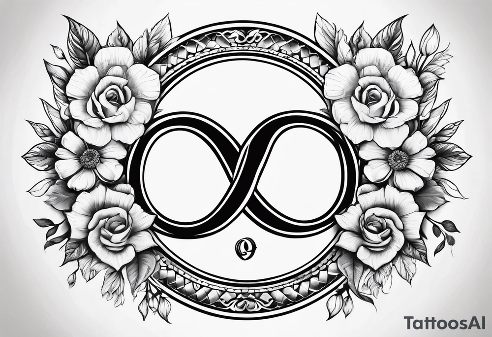 infinity symbol with flowers 
I tattoo idea