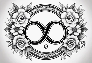 infinity symbol with flowers 
I tattoo idea