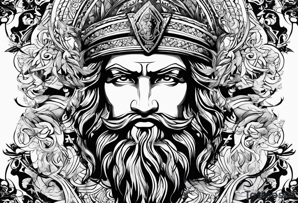 Mascusline Greek mythology lighting bolts tattoo idea