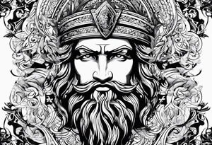 Mascusline Greek mythology lighting bolts tattoo idea