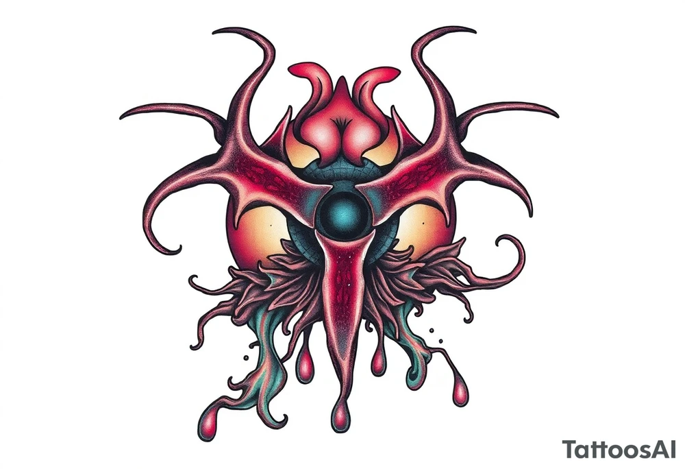 Contagion sign with toxic spill tattoo idea