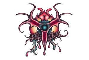 Contagion sign with toxic spill tattoo idea