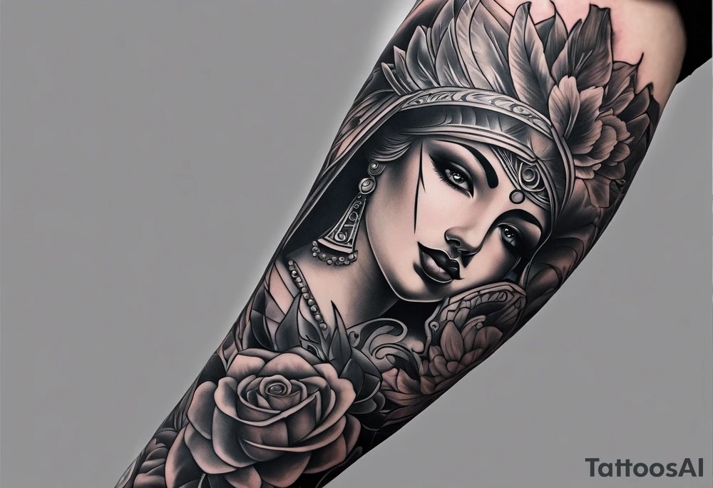 full arm sleeve tattoo idea