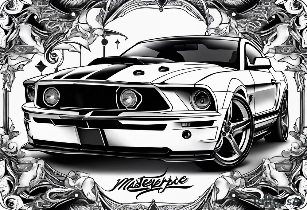 Mustang car tattoo idea