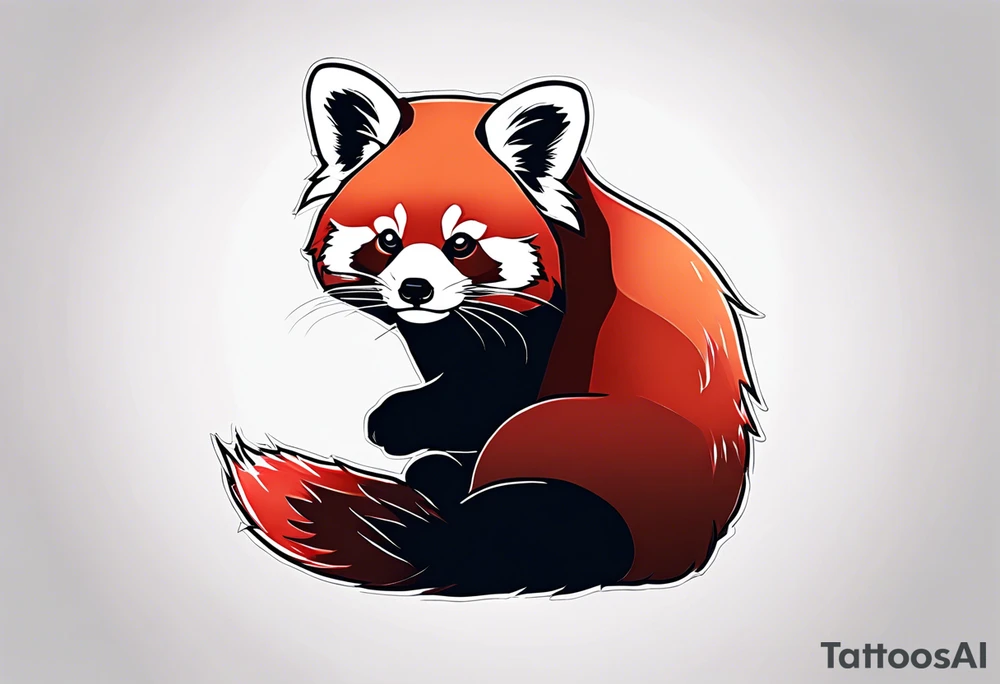 Red panda tattoo idea