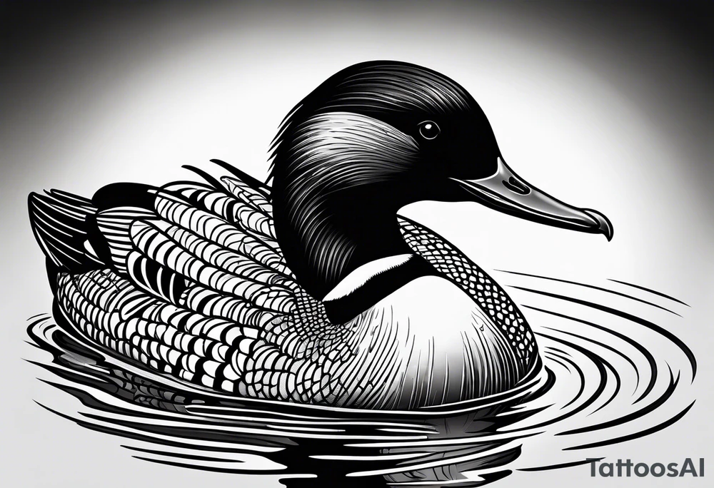 native loon tattoo idea