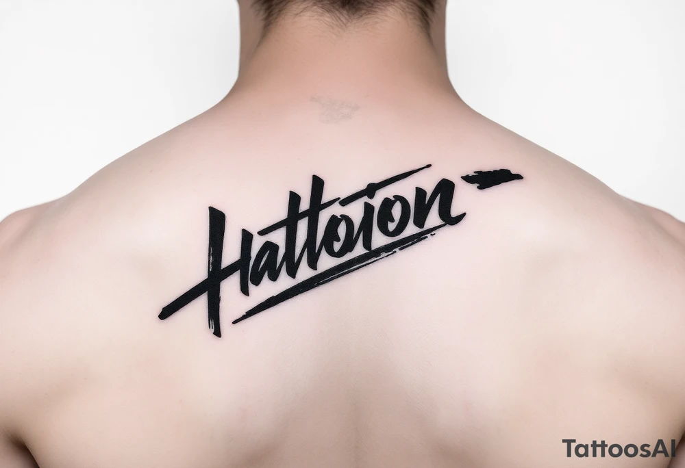 OTF, Black, calligraphy, paint brush stroke tattoo idea