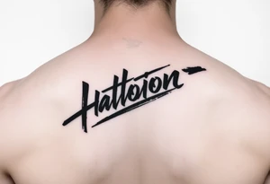 OTF, Black, calligraphy, paint brush stroke tattoo idea