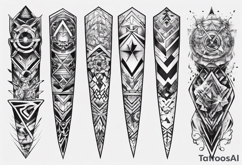 mens full arm tattoo idea