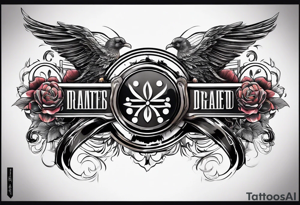 Black belt with stripes and dates for each dan grade tattoo idea