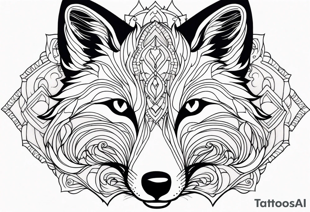 a mystical fox tattoo idea