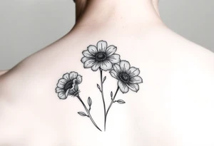 3 birthflowers tattoo idea