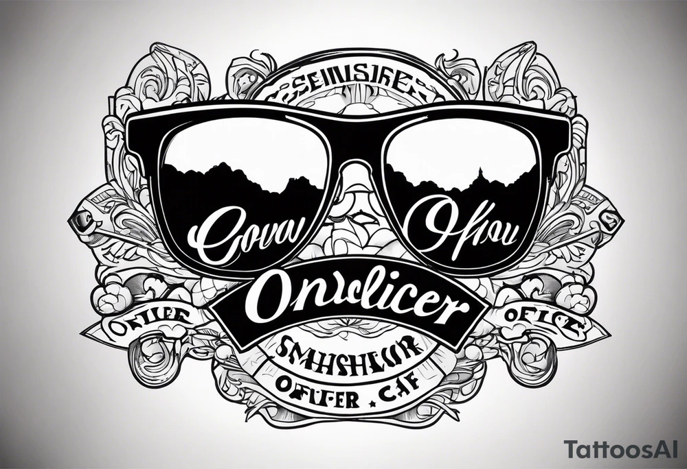 sunglasses Officer tattoo idea