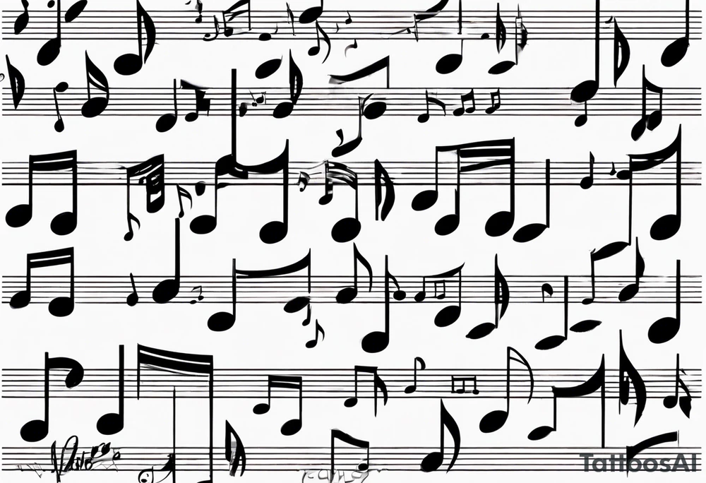 Music Notes Melody tattoo idea