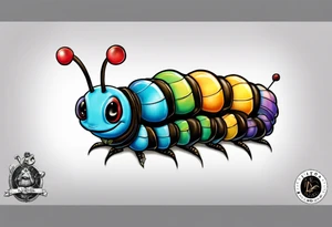 The caterpillar from the Pixar movie bugs life tattoo idea