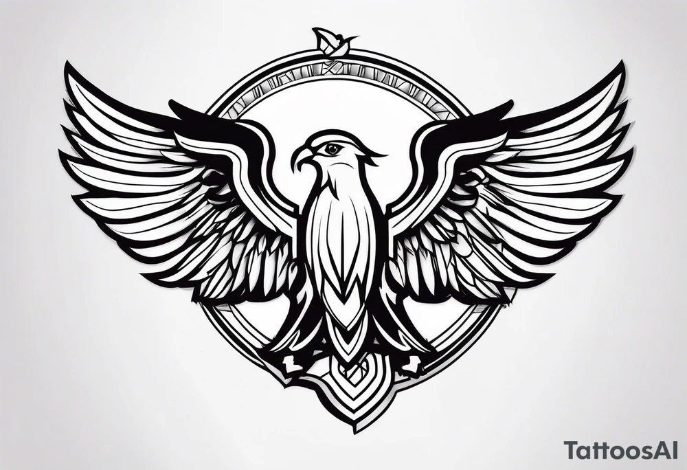 aguia com símbolo do corinthians tattoo idea