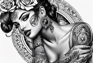chicano style arm tattoo tattoo idea