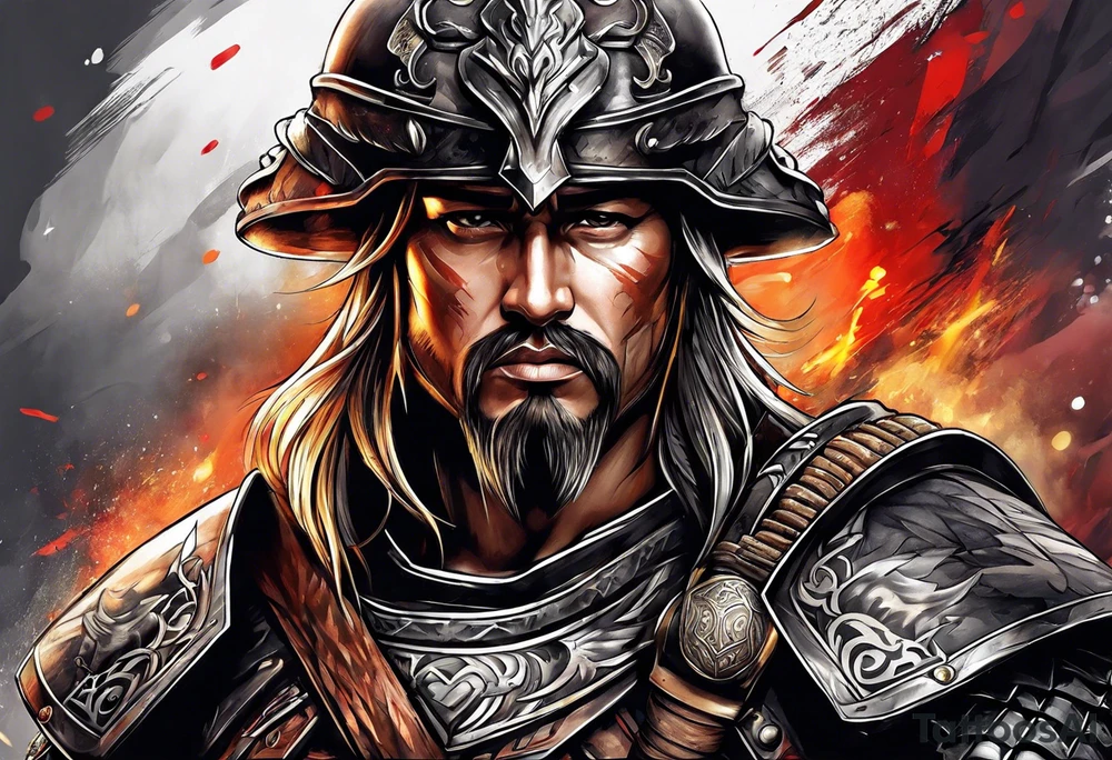 Warrior soldier tattoo idea