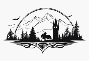 Lord of the rings and Harry Potter movie mashup. Small and very simple. tattoo idea