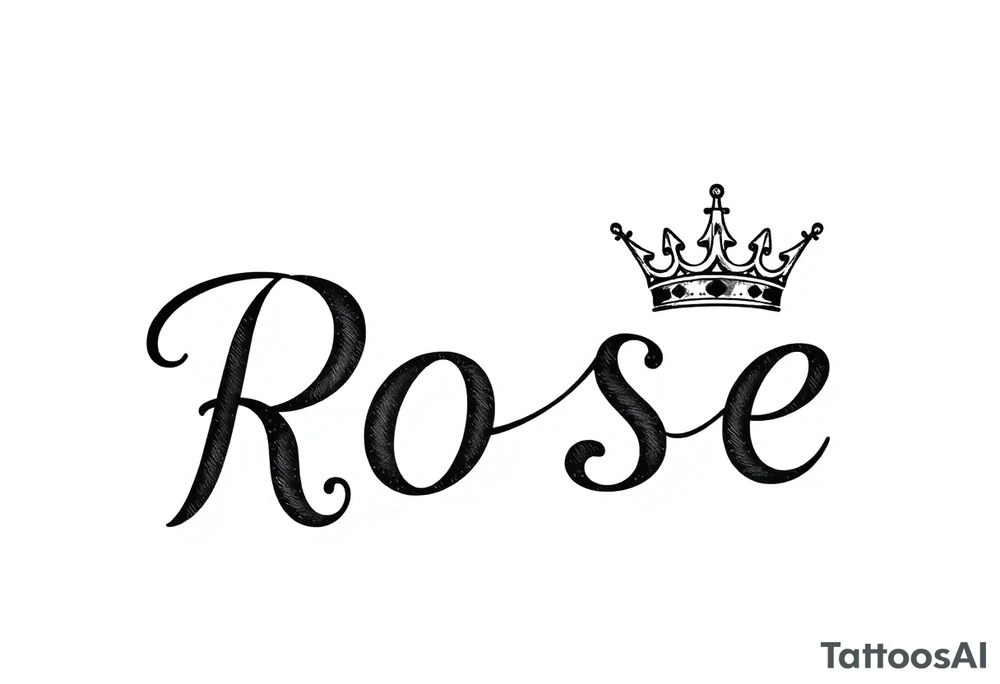 Rose with a kings crown on it tattoo idea