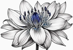 Blue spider lily tattoo idea