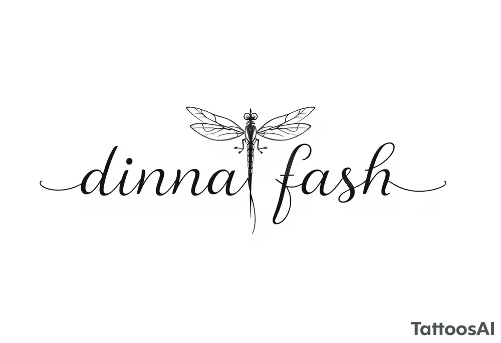 dinna fash. Style celtic flower. Dragon fly. Minimaliste. Simple tattoo idea