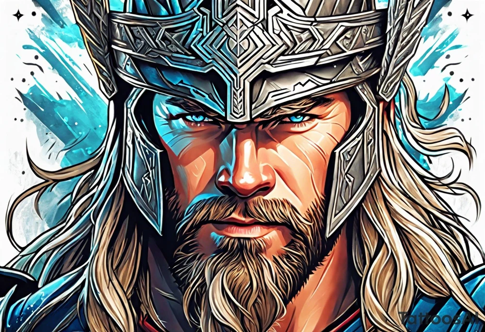 The Mighty Thor that looks like the Chris Hemsworth version tattoo idea