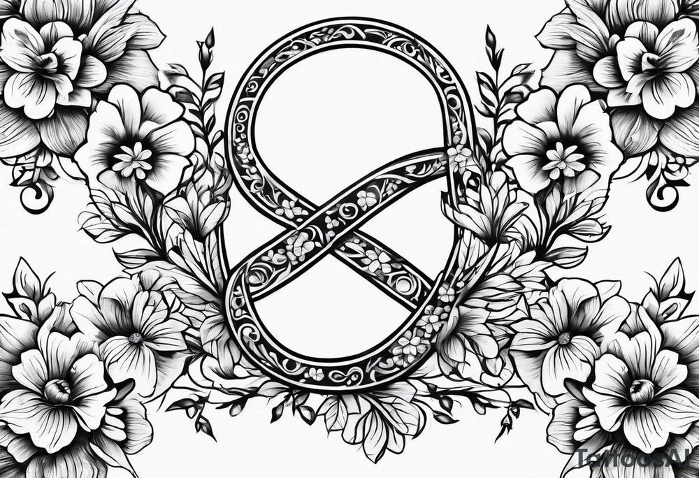 infinity symbol with flowers 
I tattoo idea
