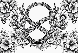 infinity symbol with flowers 
I tattoo idea