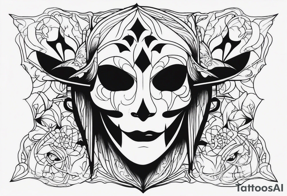 Spooky,, ghost face movie tattoo idea