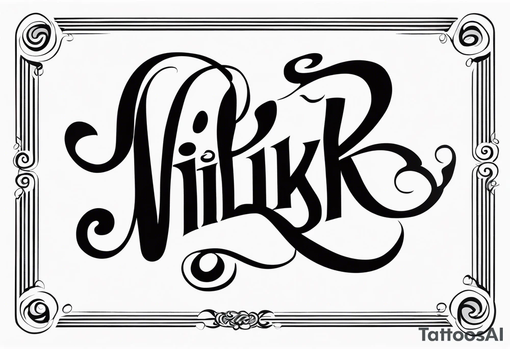 wilkienson cursive tattoo idea