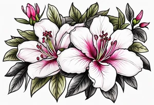 azalea with branch tattoo idea