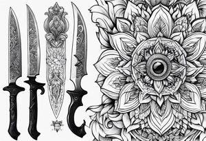 Knife, minimalistic tattoo idea