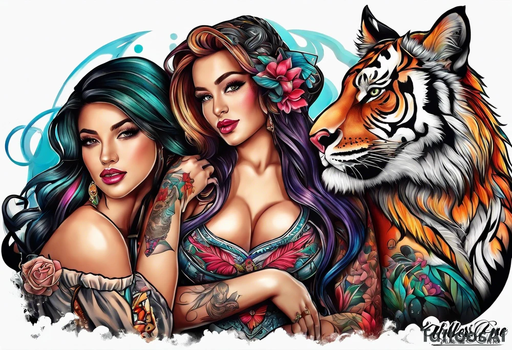 Best friend tattoo love for Las Vegas tattoo idea