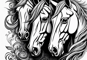 horses tattoo idea