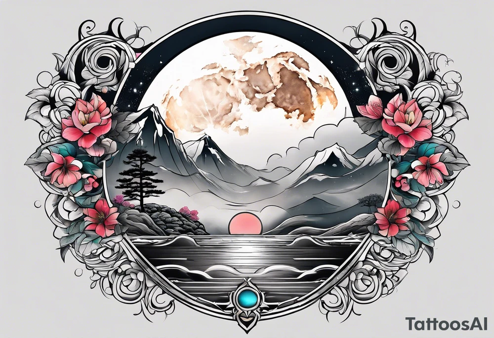 sacred moon tattoo idea